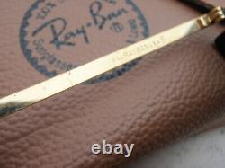 B&L RAY-BAN 5 OLYMPIAN BLACK GOLD Green GLASS Bausch Lomb CAT EYE ART DECO DEKKO