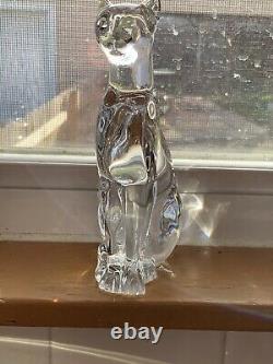Baccarat Crystal Cat Figurine Chat Egyptian. Elegant. 6.25
