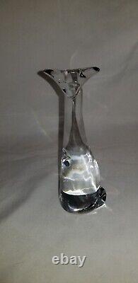 Baccarat Crystal Elegant Modern Cat Art Deco Style Glass Titled Figure of a Cat