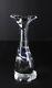 Baccarat Crystal Elegant Modern Cat Art Deco Style Glass Titled Figure Of A Cat