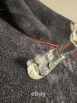 Baccarat Crystal Elegant Modern Cat Art Deco Style Glass Titled Figure of a Cat