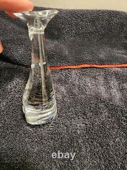 Baccarat Crystal Elegant Modern Cat Art Deco Style Glass Titled Figure of a Cat