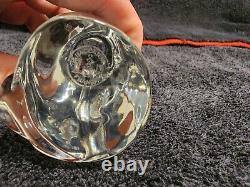 Baccarat Crystal Elegant Modern Cat Art Deco Style Glass Titled Figure of a Cat