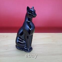 Baccarat French Crystal Black Cat Figurine Egyptian Art Deco Glass Paperweight