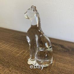 Baccarat Signed Crystal Glass Egyptian Cat Figurine