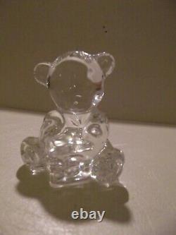 Baccarat Waterford & Lenox Crystal Pug Dog Cat & Teddy Bear Figurines Glass