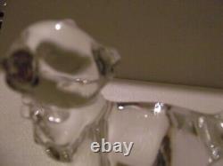 Baccarat Waterford & Lenox Crystal Pug Dog Cat & Teddy Bear Figurines Glass