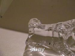 Baccarat Waterford & Lenox Crystal Pug Dog Cat & Teddy Bear Figurines Glass