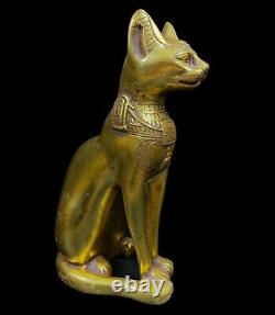 Beautiful Egyptian Cat BASTET GODDESS of protection & good luck with the scarab