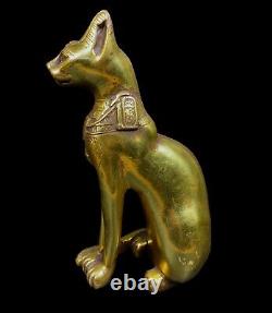 Beautiful Egyptian Cat BASTET GODDESS of protection & good luck with the scarab