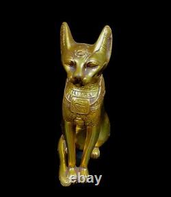 Beautiful Egyptian Cat BASTET GODDESS of protection & good luck with the scarab