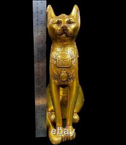 Beautiful Egyptian Cat BASTET GODDESS of protection & good luck with the scarab