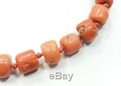 Beautiful Vintage Art Deco Gold Filled Coral Asian Chinese Cat Necklace
