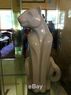 Beautiful Vintage Royal Haeger White Panther Cat Statue, #6048