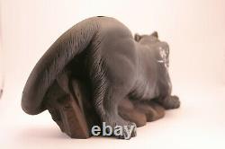 Black Cat Figurine Sculpture Collectible Worldwide Shipping 100% Handmade