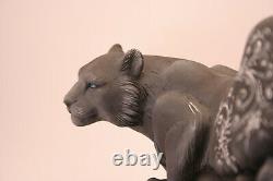 Black Cat Figurine Sculpture Collectible Worldwide Shipping 100% Handmade