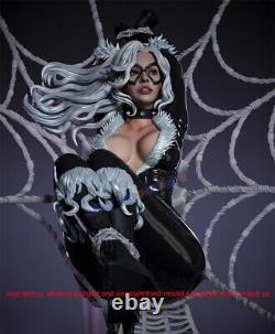 Black Cat Girl Figure 1/4 Unpainted Model Kit Unassembled 3D Printing 39cmH GK