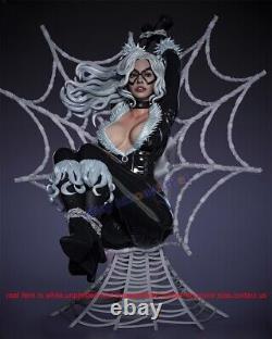 Black Cat Girl Figure 1/4 Unpainted Model Kit Unassembled 3D Printing 39cmH GK