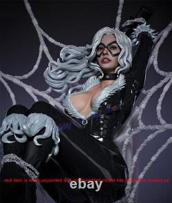 Black Cat Girl Figure 1/4 Unpainted Model Kit Unassembled 3D Printing 39cmH GK