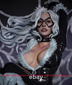 Black Cat Girl Figure 1/4 Unpainted Model Kit Unassembled 3D Printing 39cmH GK