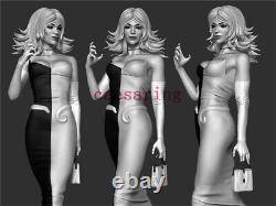 Black Cat Hell Fest 3D Printing Figure Unpainted Model Sculpture GK Blank Kit