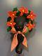 Black Cat In Floral Wreath Vintage 1960's Art Deco, Pop Art, Rare 14 W, 15