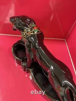 Black Panther Ceramic Figurine Art Deco Mid Century 18 Sculpture