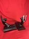 Bookends Art Deco Frankart Sarsaparilla Black Cats Up & Down Mcm Yawn Stretch