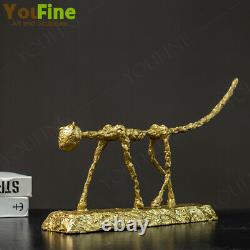 Bronze Cat Statue Antique Giacometti Bronze Sculpture Abstract Home Decor Crafts