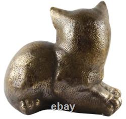 Bronze Cat Statue Vintage China 1999 Home Deco Stamped Beautiful Rare Art 12 Cm