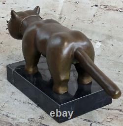 Bronze Sculpture Botero Cat Gato Feline Pet Animal Art Deco Statue Figurine Sale