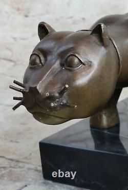 Bronze Sculpture Botero Cat Gato Feline Pet Animal Art Deco Statue Figurine Sale