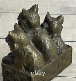 Bronze Sculpture Cat Gato Chat Figure In Bronze Art Deco Style Figurine Art Nr
