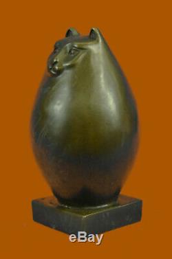 Bronze Sculpture by Botero Cat Feline Pet Animal Art Deco Statue Figurine Gift