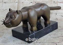 Bronze Sculpture by Botero Cat Gato Feline Pet Animal Art Deco Statue Figurine