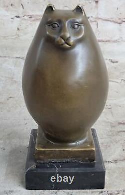 Bronze Sculpture by Botero Cat Gato Feline Pet Animal Art Deco Statue Figurine