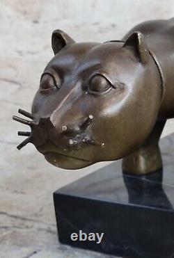 Bronze Sculpture by Botero Cat Gato Feline Pet Animal Art Deco Statue Figurine