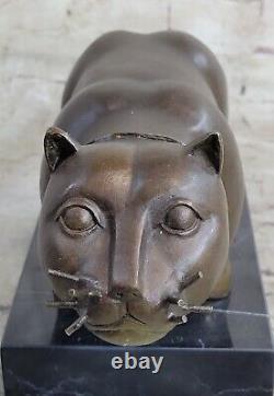 Bronze Sculpture by Botero Cat Gato Feline Pet Animal Art Deco Statue Figurine