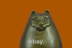 Bronze Sculpture by Botero Cat Gato Feline Pet Animal Art Deco Statue Figurine
