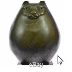 Bronze Sculpture by Botero Cat Gato Feline Pet Animal Art Deco Statue Gift Deal