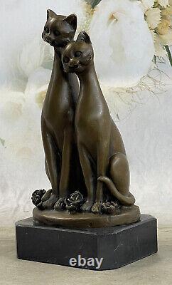 Bronze Sculpture by Milo Cat Gato Feline Pet Animal Art Deco Statue Figurine