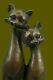 Bronze Sculpture By Milo Cat Gato Feline Pet Animal Art Deco Statue Figurine
