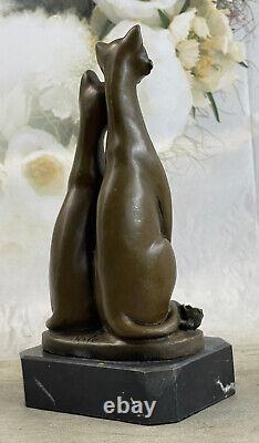 Bronze Sculpture by Milo Cat Gato Feline Pet Animal Art Deco Statue Figurine