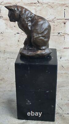 Bronze Sculpture by Milo Cat Gato Feline Pet Animal Art Deco Statue Figurine