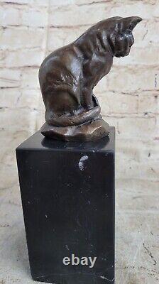 Bronze Sculpture by Milo Cat Gato Feline Pet Animal Art Deco Statue Figurine