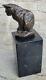 Bronze Sculpture By Milo Cat Gato Feline Pet Animal Art Deco Statue Figurine Art