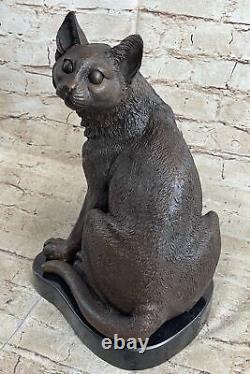 Bronze Statue Cat Feline Kitten Sculpture Lover Collector Gift Art Deco Gift Sal