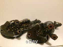 Bronze or Brass CAT Cheetahs Art Deco Wildcat Sculpture Cheetha Statues 16