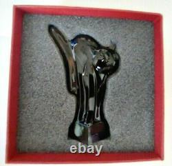 CAT- BOHEMIAN ART DECO LUDWIG MOSER CRYSTAL GLASS FIGURINE- 1930s MINT