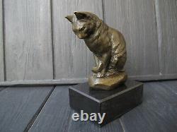 CAT KITTEN BRONZE sculpture Art Deco bronze